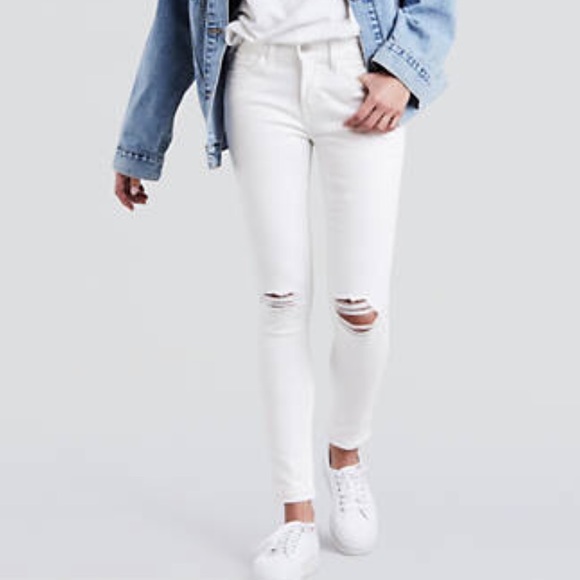 levi's 710 super skinny jeans - white